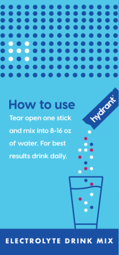 Hydrant Zero Sugar Berry Burst Electrolyte Drink Mix Packets Perspective: left