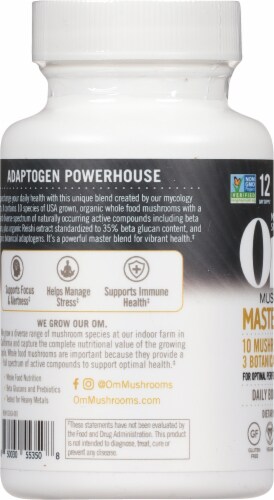 Om® Mushroom Superfood Masterblend Daily Boost Capsules Perspective: left