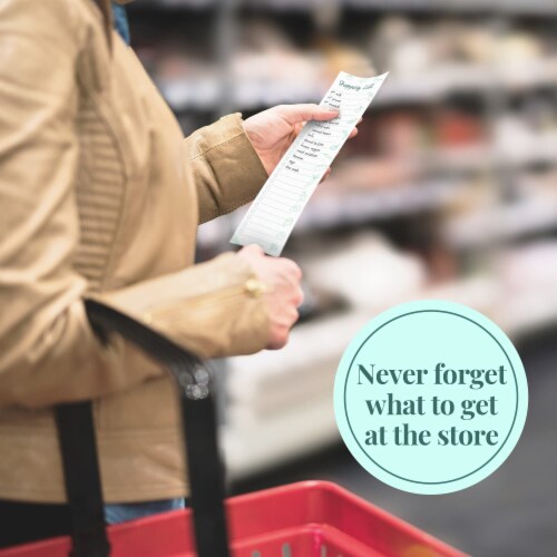 Rileys & Co 52-Page Meal Planner Note Pad with Tear-off Grocery List, Weekly Menu Planning Perspective: left