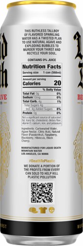 Liquid Death® Berry It Alive Flavored Sparkling Water Can Perspective: left