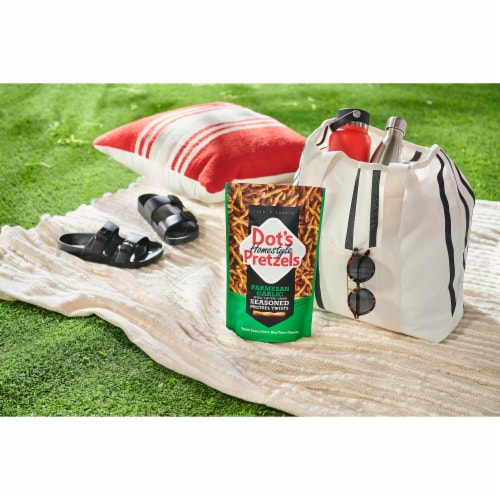 Dot's Homestyle Pretzels Seasoned Parmesan Garlic Pretzel Twists 16 oz Perspective: left