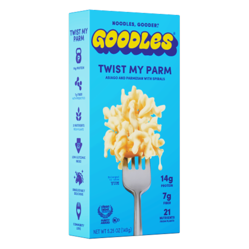 Goodles® Twist My Parm Asigago Parmesan Spiral Macaroni & Cheese Perspective: left