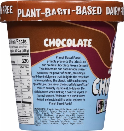 Planet Based Foods™ Chocolate Dairy Free Ice Cream Perspective: left