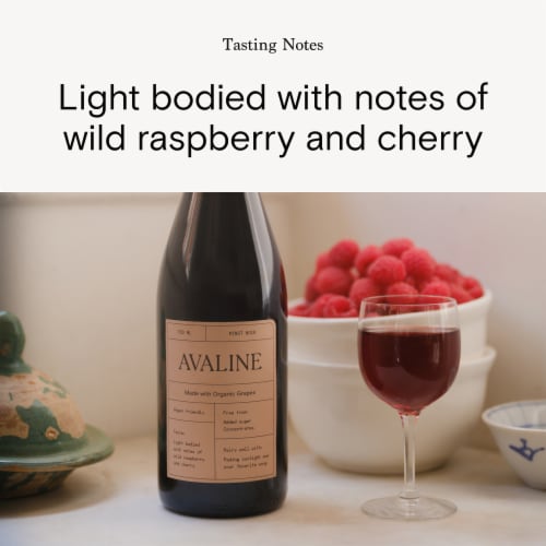 Avaline Organic French Pinot Noir Perspective: left