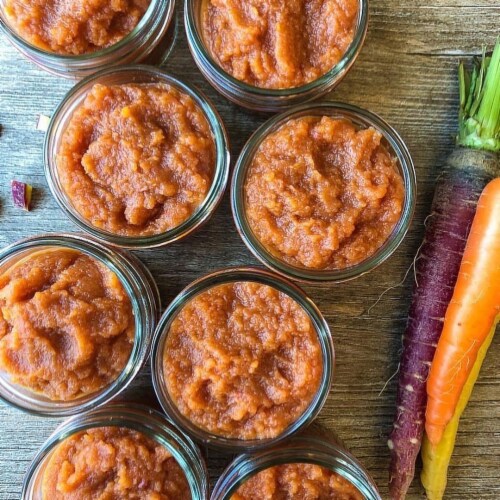 Sage Spoonfuls Reusable Glass 4oz Baby Food Jars With Airtight Lids - 12-Pack Perspective: left