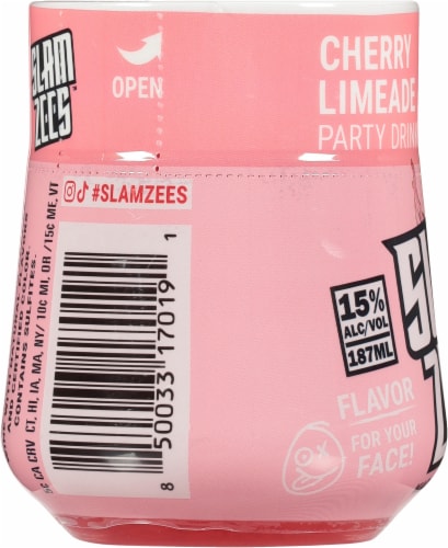 Slamzees™ Cherry Limeade Party Drink Perspective: left