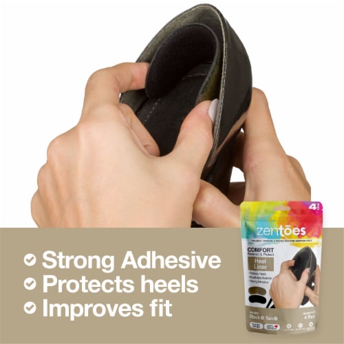 ZenToes Heel Protectors Back of Shoes 8 Cushioned Adhesive Liner