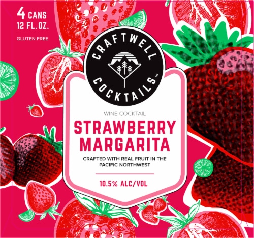 Craftwell Cocktails™ Strawberry Margarita Wine Perspective: left