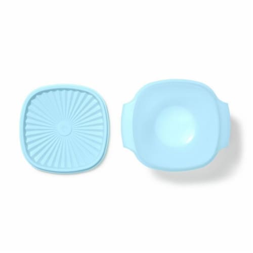 Tupperware Heritage Square Bowl - Aquamarine Perspective: left