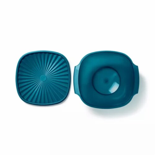 Tupperware Heritage Square Bowl - Mysterious Green Perspective: left