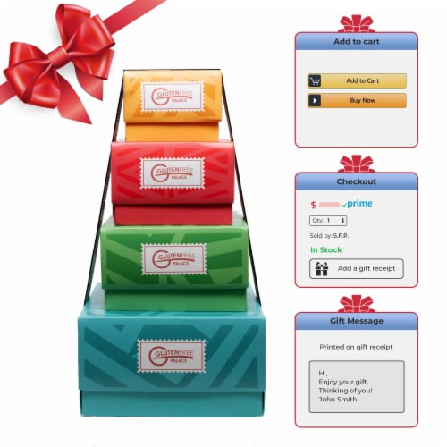 AWESOME GLUTEN FREE GIFT BASKETS FOR MEN. WOMEN | FOOD GIFTS FOR ALL OCCASIONS 30 COUNT Perspective: left