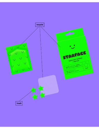 Starface Hydro-Star + Tea Tree Pimple Patches Perspective: left
