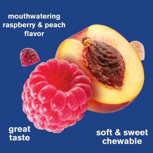 WellYeah Magnesium Citrate Gummies 250 mg Raspberry And Peach Flavor 90 Count Perspective: left