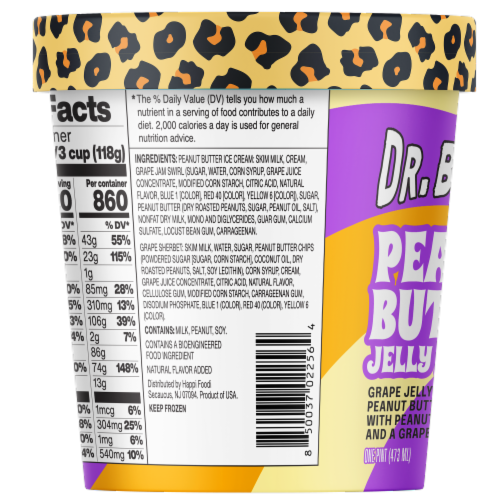 Dr. Bombay Peanut Butter Jelly Ice Cream Pint Perspective: left