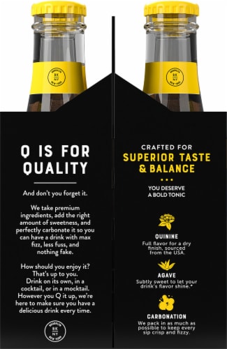Q Mixers Tonic Water Bottles Perspective: left
