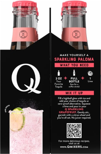 Q Mixers Sparkling Grapefruit Bottles Perspective: left