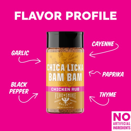 Fire & Smoke® Society Chicka Licka Bam Bam™ Poultry Rub Perspective: left