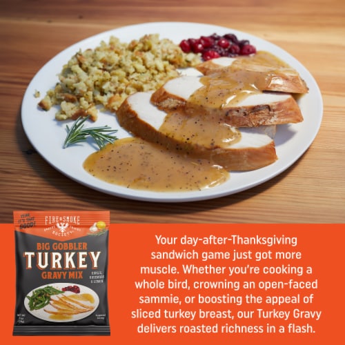 Fire & Smoke Society® Big Gobbler Turkey Gravy Mix Perspective: left