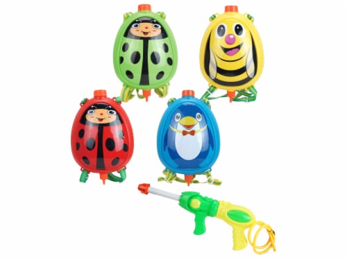 Water Gun Backpack Water Blaster for Kids lady bug - Summer Outdoor Toys Kids +3 years old. Perspective: left