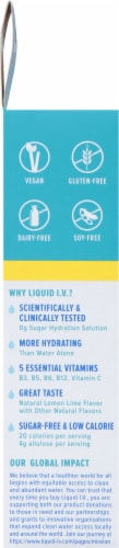 Liquid I.V. 3ct Sugar Free Lemon Lime Elcotrolyte Drink Mix Perspective: left