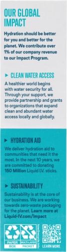 Liquid I.V.® Hydration Multiplier® Zero Sugar Lemon Lime Drink Mix Packets Perspective: left