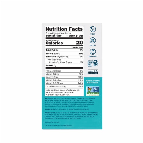 Liquid I.V.® Hydration Multiplier® Zero Sugar Lemon Lime Drink Mix Packets Perspective: left