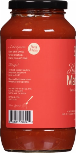 Sauz Hot Honey Marinara Tomato Sauce Perspective: left