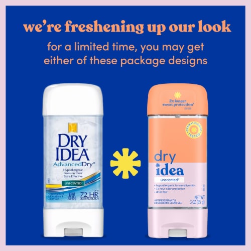 Dry Idea Advanced Dry Unscented Clear Gel Antiperspirant & Deodorant Perspective: left