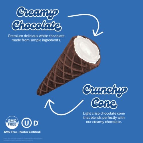 Muddy Bites® Cookies 'n Cream Waffle Cone Snacks Perspective: left