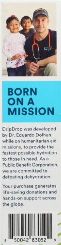 DripDrop® Lemon Lime Zero Sugar Fast Hydration Drink Mix Packets Perspective: left