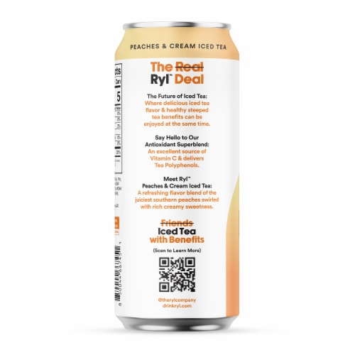 The Ryl Co.™ Peaches & Cream Antioxidant Blend Iced Tea With Benefits Perspective: left