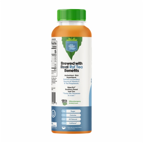 The Ryl Company™ Southern Sweet Antioxidant Superblend Zero Sugar Iced Tea Bottle Perspective: left