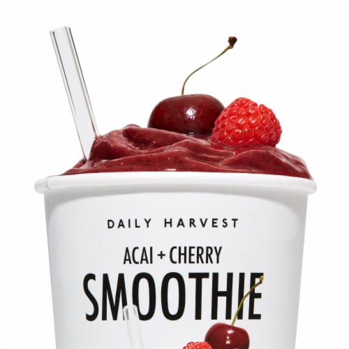 Daily Harvest Acai + Cherry Smoothie Perspective: left