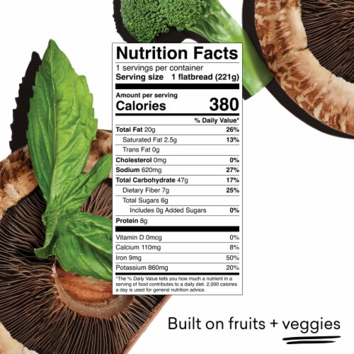 Daily Harvest Portobello + Pesto Flatbread Perspective: left