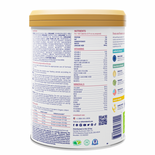 Kendamil® Organic Whole Milk Powder Infant Formula Perspective: left