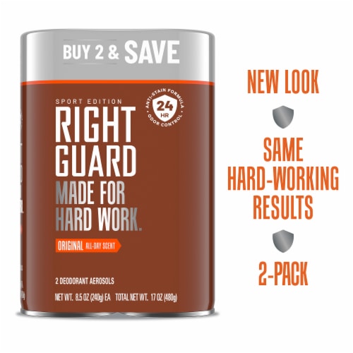 Right Guard Men's Deodorant Aresol Can Sport 2-Pack Perspective: left