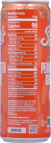 Spylt Caffeinated Peanut Butter Chocolate Milk Protein Drink Perspective: left