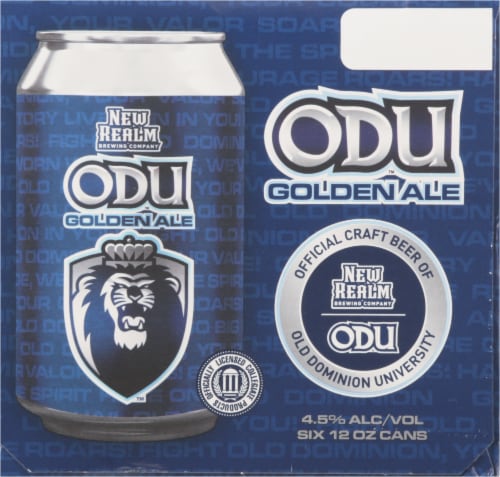 New Realm Brewing Company ODU™ Golden Ale Craft Beer Cans Perspective: left