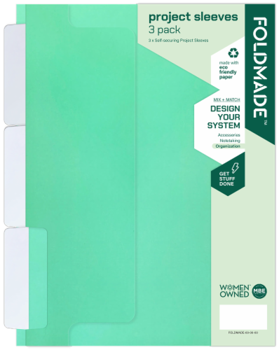 Foldmade™ Project Sleeve Folders Assorted Colors Perspective: left
