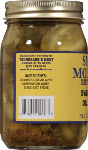 Smoky Mountain Southern Style Sweet Garlic Dill Pickles Perspective: left