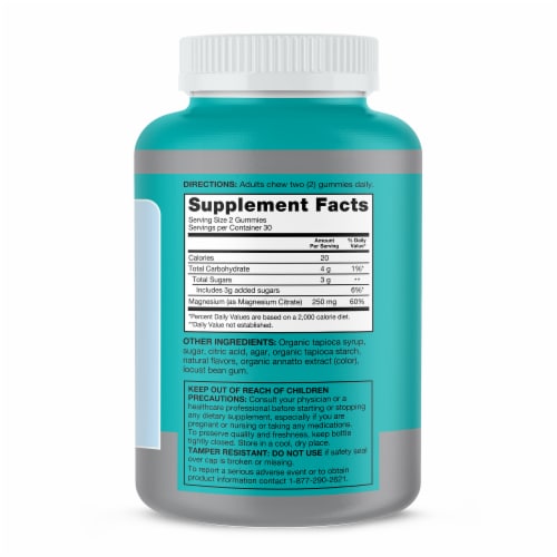 Qunol® Minerals Extra Strength Magnesium Gummies Perspective: left