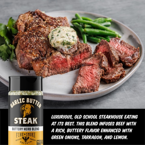 Fire & Smoke Society® Garlic Butter Steak BBQ Rub Perspective: left