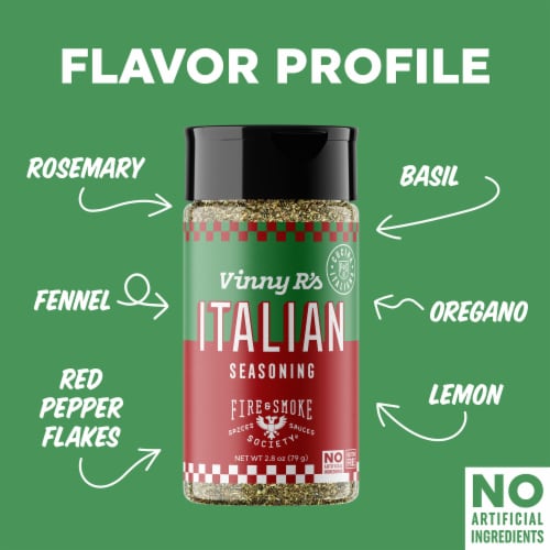 Fire & Smoke Society® Vinny R's Italian Seasoning Perspective: left