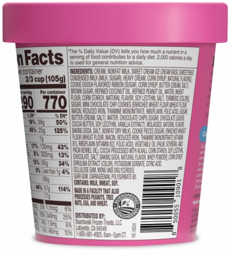 Baskin Robbins® Cookie Monster Ice Cream Pint Perspective: left