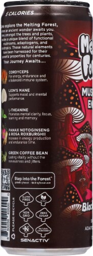 Melting Forest™ Mushroom Energy Black Cherry Sparkling Adaptogenic Drink Perspective: left