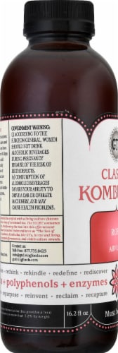 GT's Living Foods Organic Rose Classic Kombucha Perspective: left