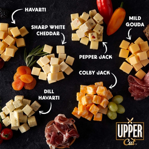 Upper Cut® Muenster Cheese Cubes Perspective: left
