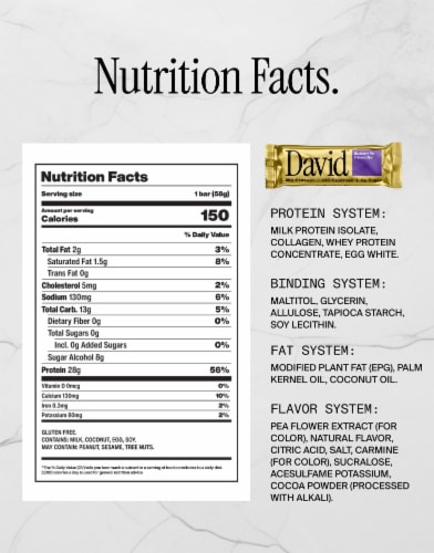 David™ Blueberry Pie Protein Bar Perspective: left