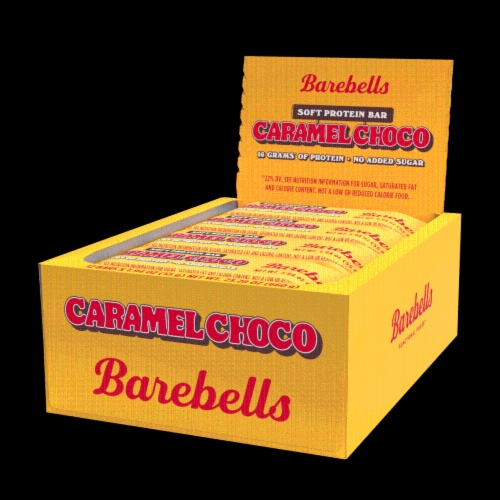 Barebells Soft Caramel Choco Protein Bar Perspective: left