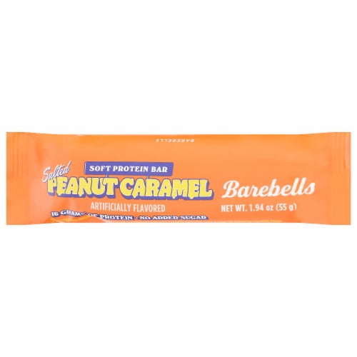 Barebells Salted Peanut Caramel Soft Protein Bar Perspective: left